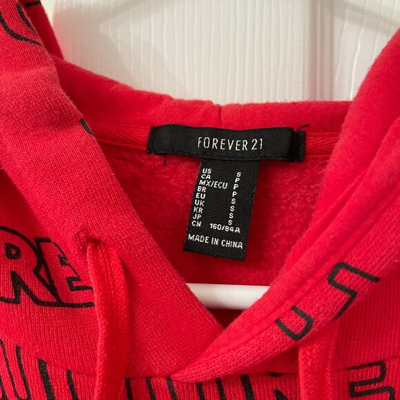 FOREVER 21 Red Hoodie - Size Small - Picture 2 of 4